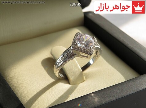 انگشتر نقره جواهری شیک زنانه - 72992
