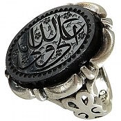 انگشتر نقره عقیق علی ولی الله مردانه