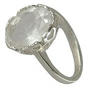 انگشتر نقره در نجف الماس تراش زنانه