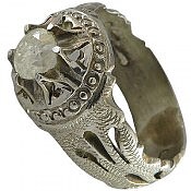 انگشتر نقره الماس اصل و ارزشمند مردانه دست ساز