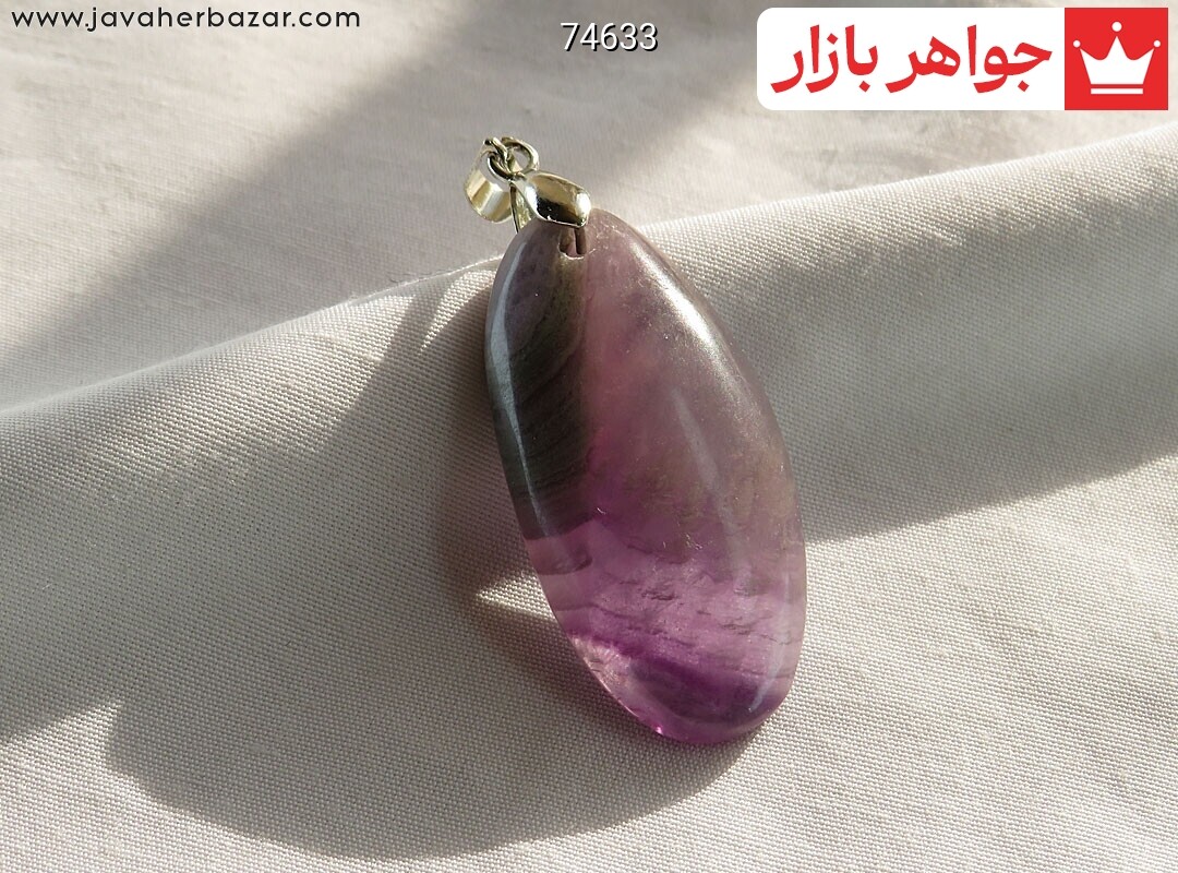 گردنبند فلورین بنفش بیضی