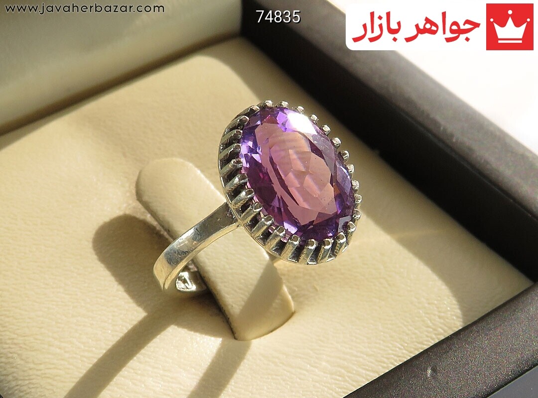 تصویر عکس خرید ، قیمت و خواص انگشتر آمتیست زنانه اصل