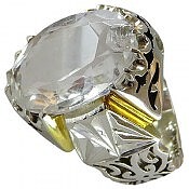 انگشتر نقره در نجف الماس تراش زیبا و برلیان اصل مردانه دست ساز