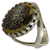 انگشتر نقره حدید صینی هفت جلاله زنانه