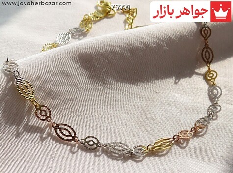 پابند نقره ایتالیایی زیبا - 75990