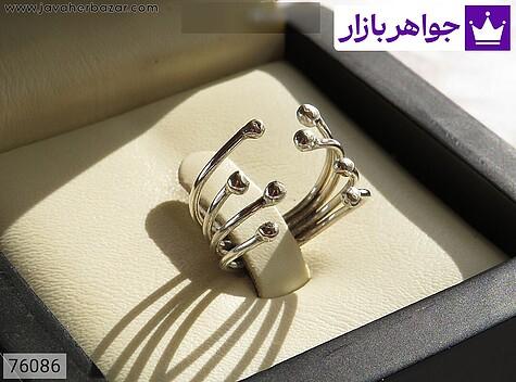انگشتر نقره زنانه انگشتر نقره مینیمال زنانه دست ساز - 76086