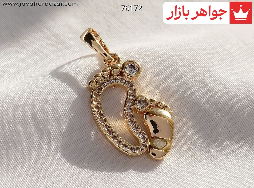 گردنبند استیل مس فانتزی طرح پا