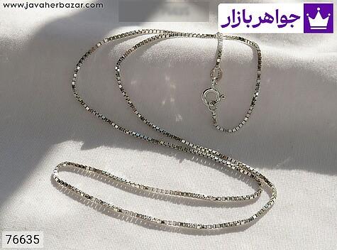 زنجیر نقره 40 سانتی ونیزی زنانه - 76635
