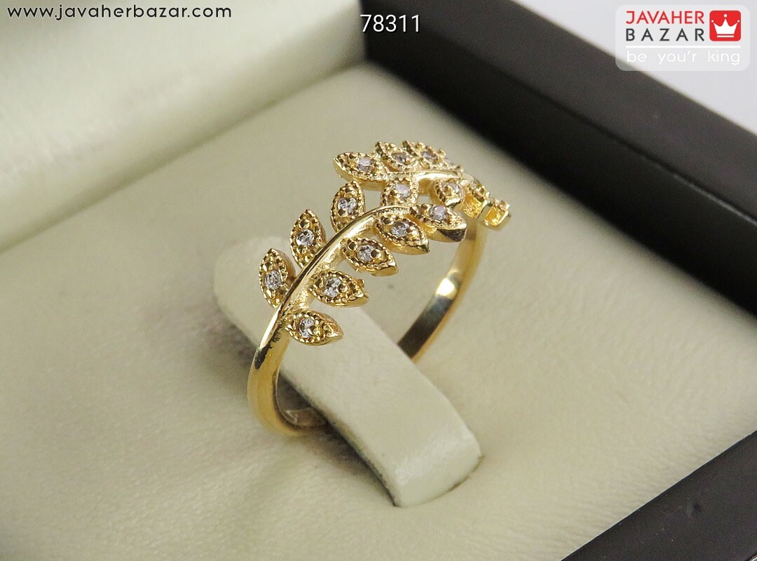 انگشتر برنج مس با طرح گندم سایز 54 57 زنانه