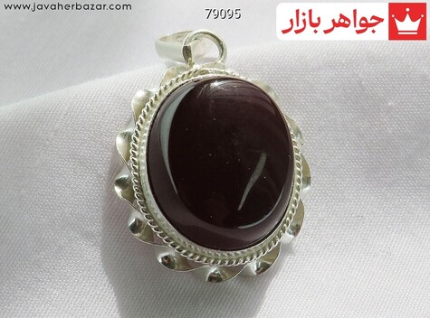 گردنبند نقره عقیق دست ساز - 79095