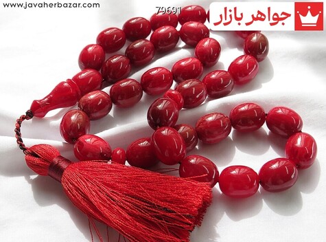تسبیح سندلوس 33 دانه قرمز جذاب - 79691
