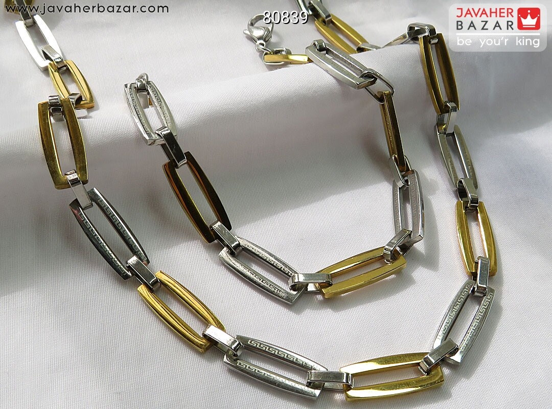 زنجیر استیل 55 سانتی دستبند اسپرت مردانه