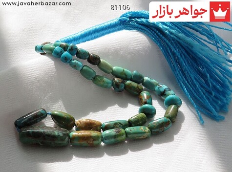 تسبیح فیروزه نیشابوری 35 دانه احیا شده - 81106