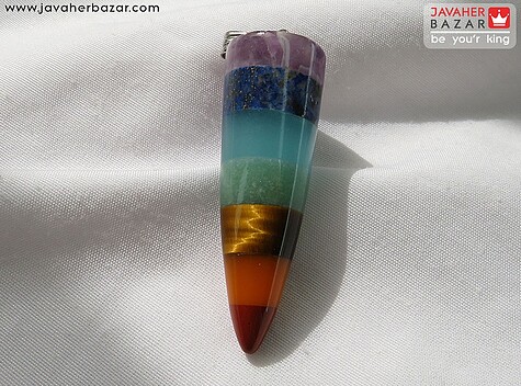 گردنبند چندنگین هفت چاکرا مخروطی - 81189