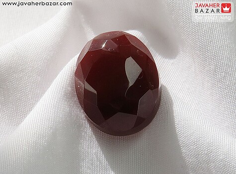 نگین تک عقیق یمن الماس تراش - 81295