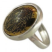 انگشتر نقره حدید صینی هفت جلاله مردانه