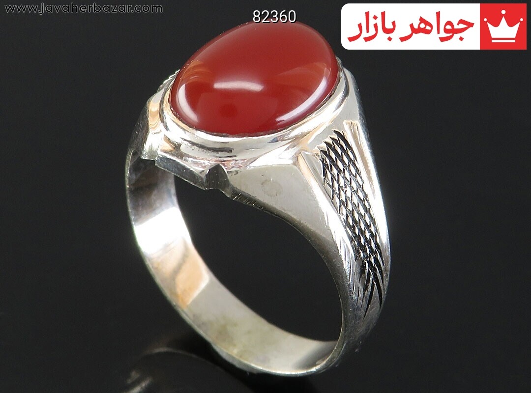 انگشتر نقره عقیق حرزدار مردانه