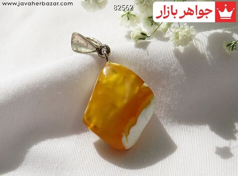 پلاک نقره کهربا بولونی لهستان ارزشمند - 82562