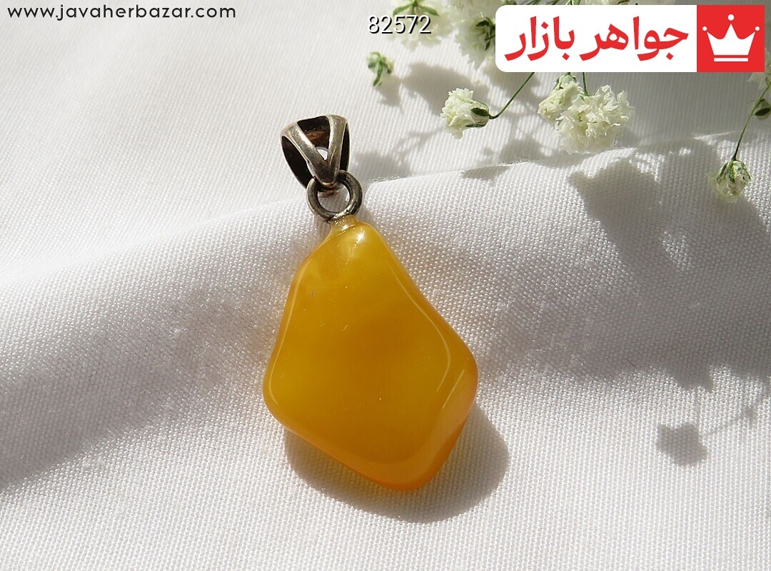 گردنبند نقره کهربا بولونی لهستان ارزشمند