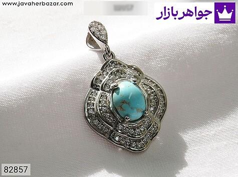 مدال نقره فیروزه نیشابوری خوش طبع زنانه - 82857