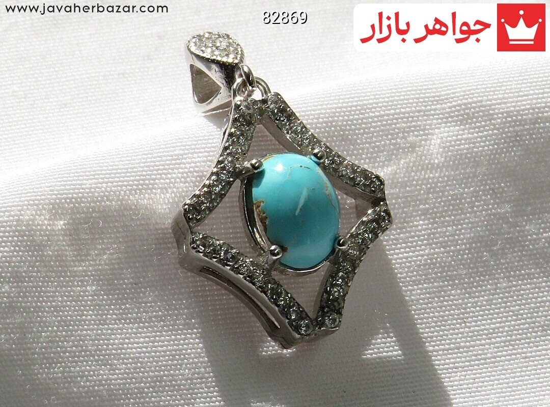 گردنبند نقره فیروزه نیشابوری خاص