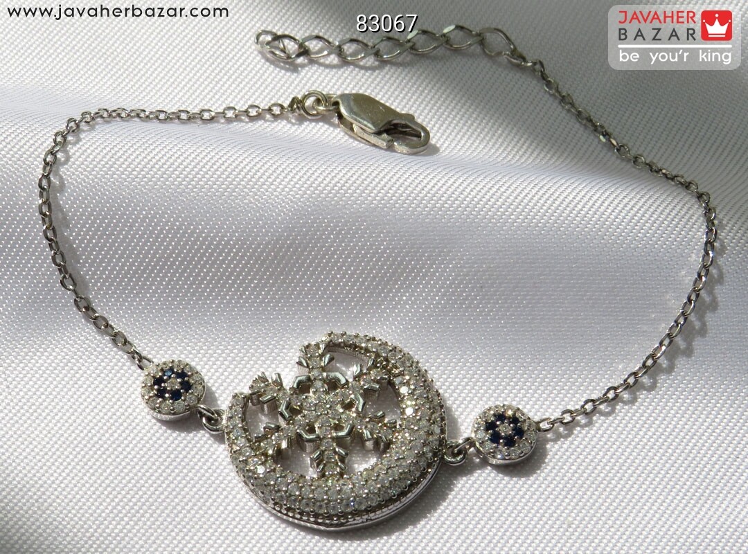 دستبند نقره طرح ماه و ستاره زنانه ظریف 