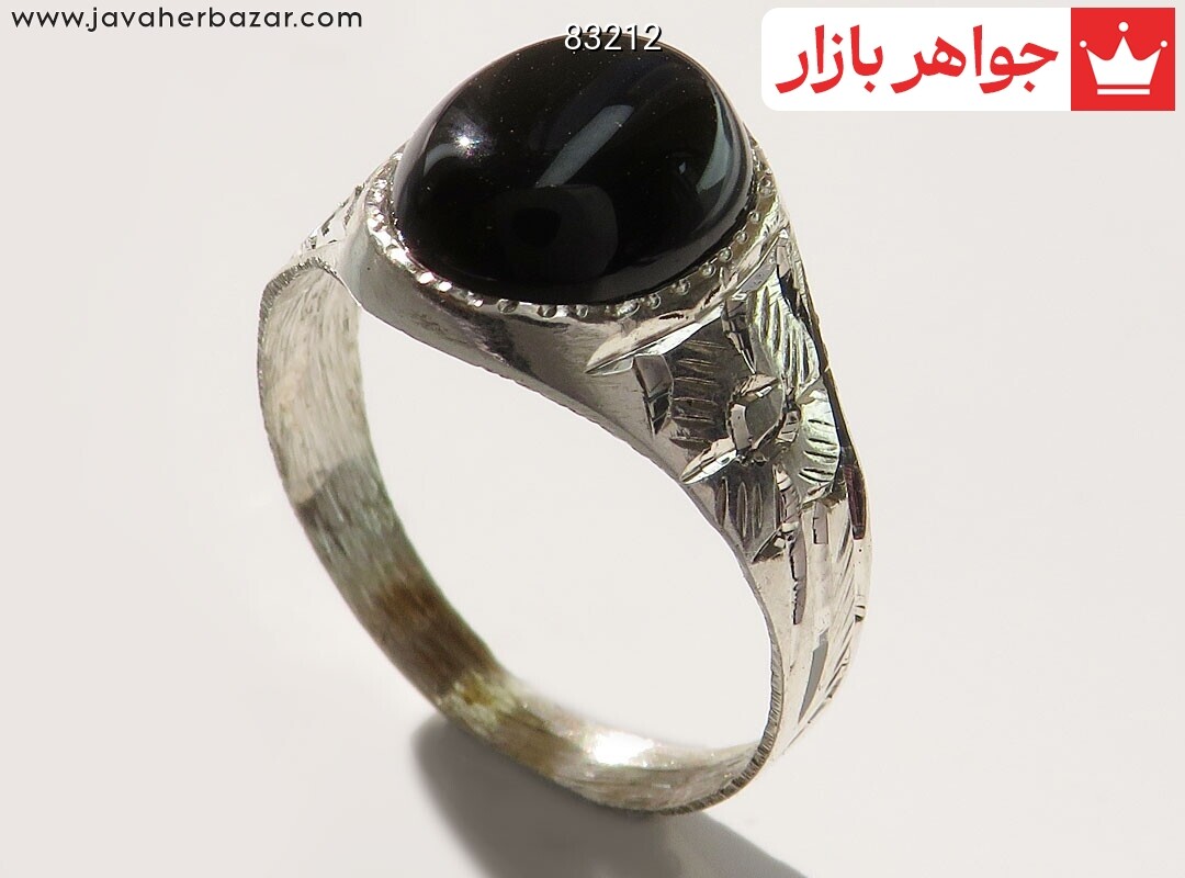 تصویر عکس خرید ، قیمت و خواص انگشتر عقیق سیاه زنانه اصل