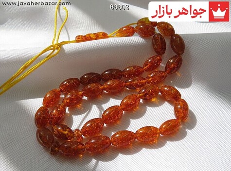 تسبیح کهربا بولونی لهستان 33 دانه اصل و جذاب