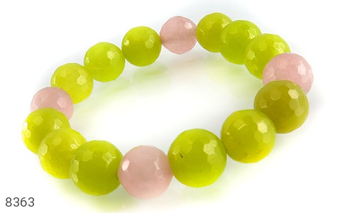 دستبند جید سبز فسفری خوش رنگ زنانه - 8363