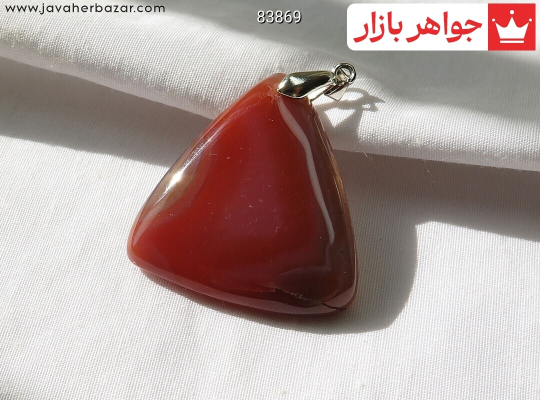 تصویر عکس خرید ، قیمت و خواص پلاک عقیق قهوه‌ای مردانه اصل
