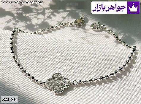 دستبند نقره زنانه دستبند نقره طرح ونکلیف زنانه ظریف - 84036
