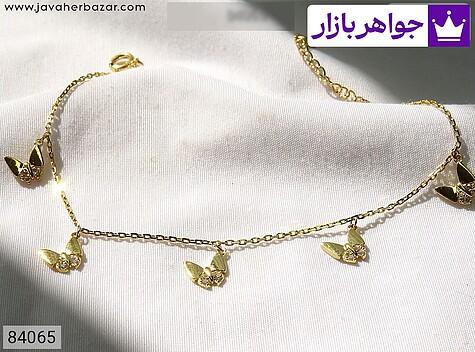 دستبند نقره زنانه دستبند نقره کره ای طرح پروانه زنانه ظریف - 84065