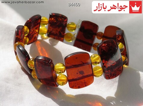 دستبند سنگی کهربا بولونی لهستان بی نظیر زنانه - 84460
