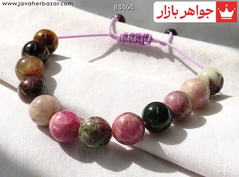 دستبند تورمالین خوشرنگ زنانه - 84464