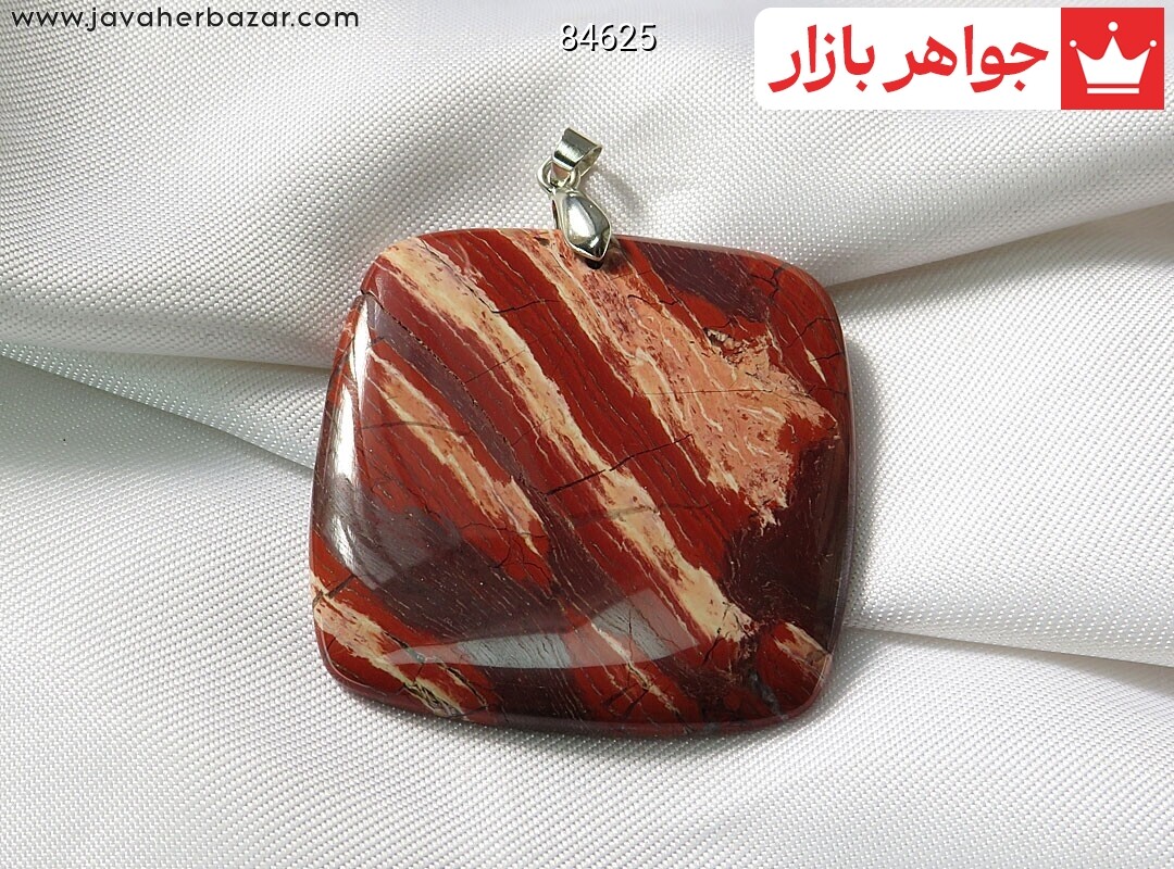 پلاک جاسپر سرخ چهارگوش