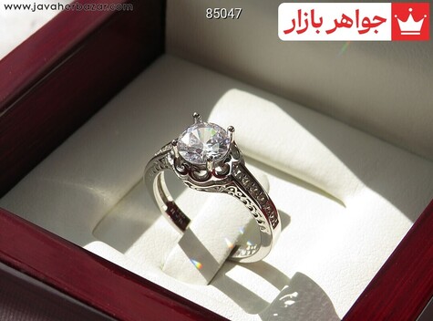 انگشتر نقره جواهری جذاب زنانه - 85047