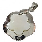 گردنبند صدف طرح گل