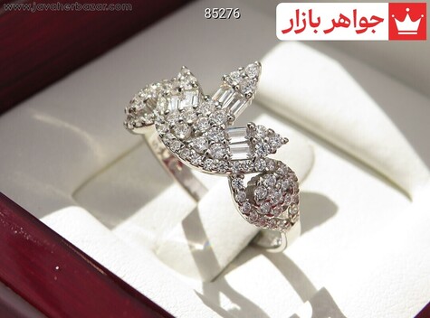 انگشتر نقره طرح ملکه زنانه - 85276