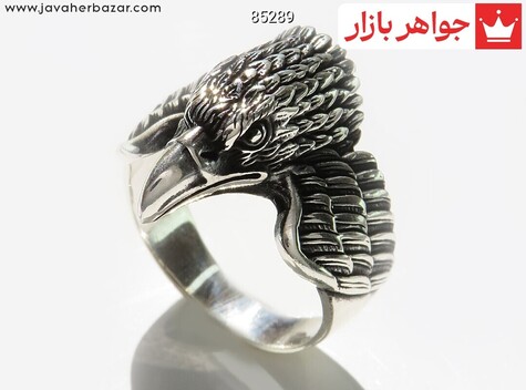 انگشتر نقره طرح عقاب مردانه - 85289