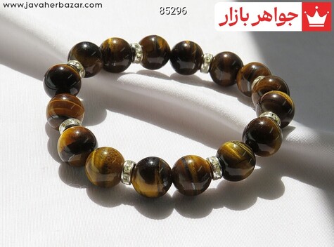 دستبند سنگی چشم ببر خوش طرح - 85296