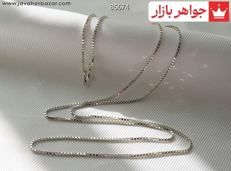زنجیر 40 سانتی زنانه زنجیر نقره 40 سانتی ونیزی زنانه - 85674