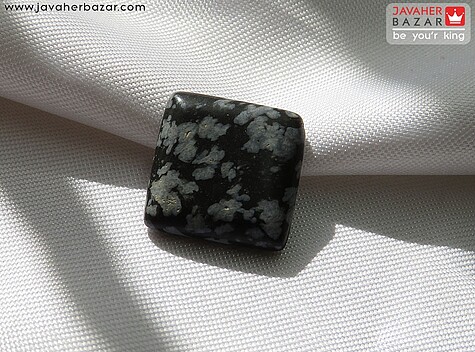 نگین تک ابسیدین لکه برفی - 85909