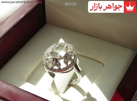 انگشتر نقره در نجف طرح شکوفه زنانه - 86038
