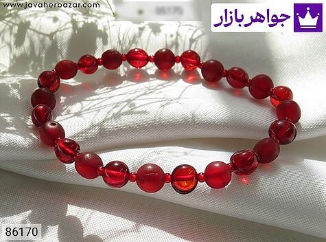 دستبند کهربا لیتوانی سرخ - 86170