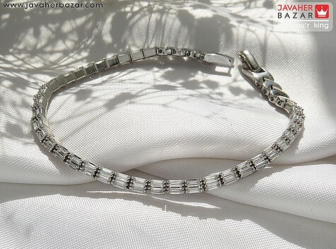 دستبند نقره جواهری باشکوه زنانه ظریف - 86181