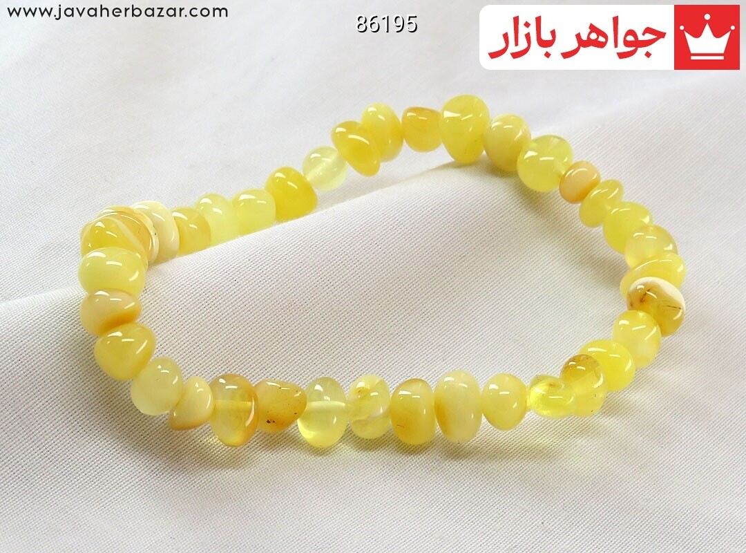 تصویر عکس خرید ، قیمت و خواص دستبند کهربا زرد زنانه اصل