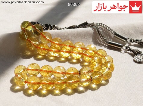 تسبیح سیترین زرد 33 دانه تسبیح سیترین 33 دانه خوشرنگ - 86302