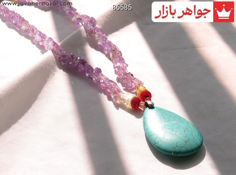سینه ریز سنگی آمتیست سنتاتیک فیروزه سنتاتیک - 86585