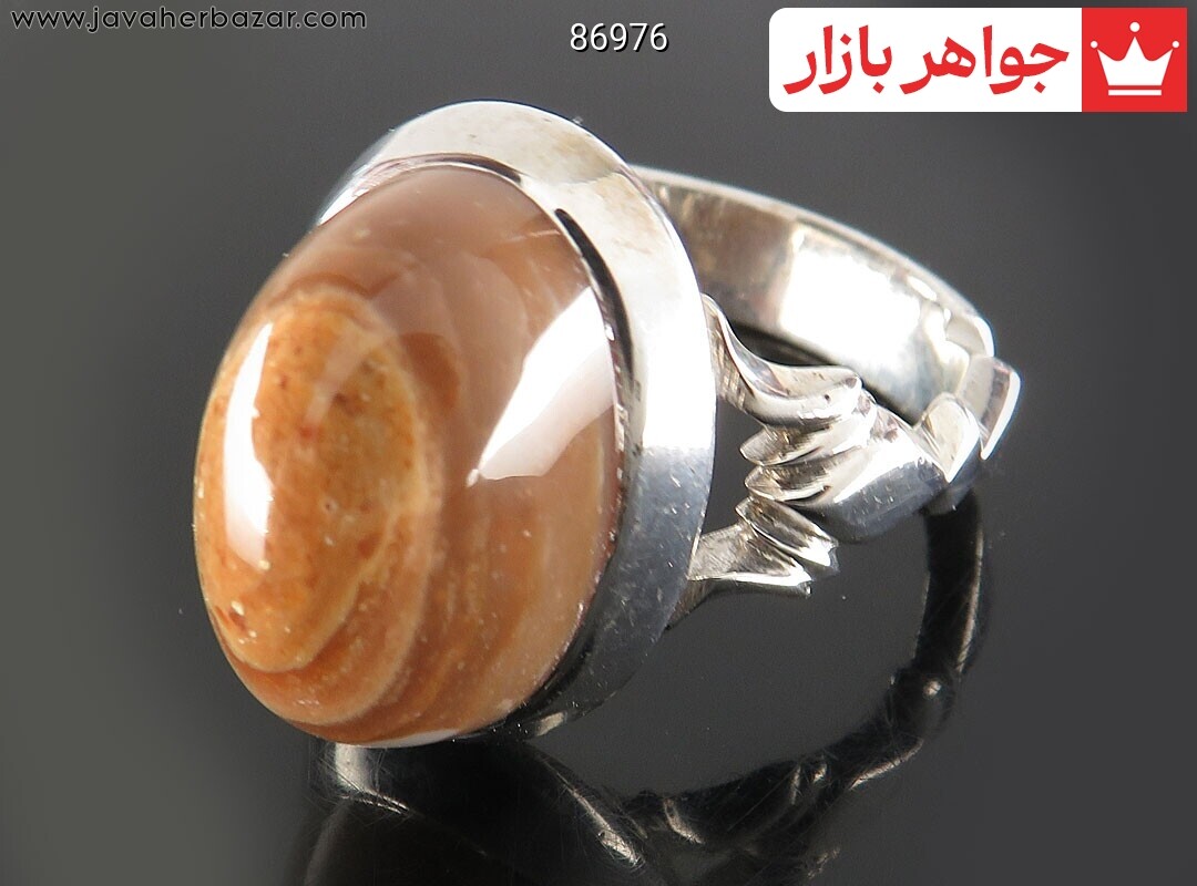 انگشتر نقره عقیق یمن بابا قوری سلیمانی مردانه دست ساز