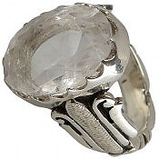 انگشتر نقره در نجف الماس تراش خاص مردانه دست ساز